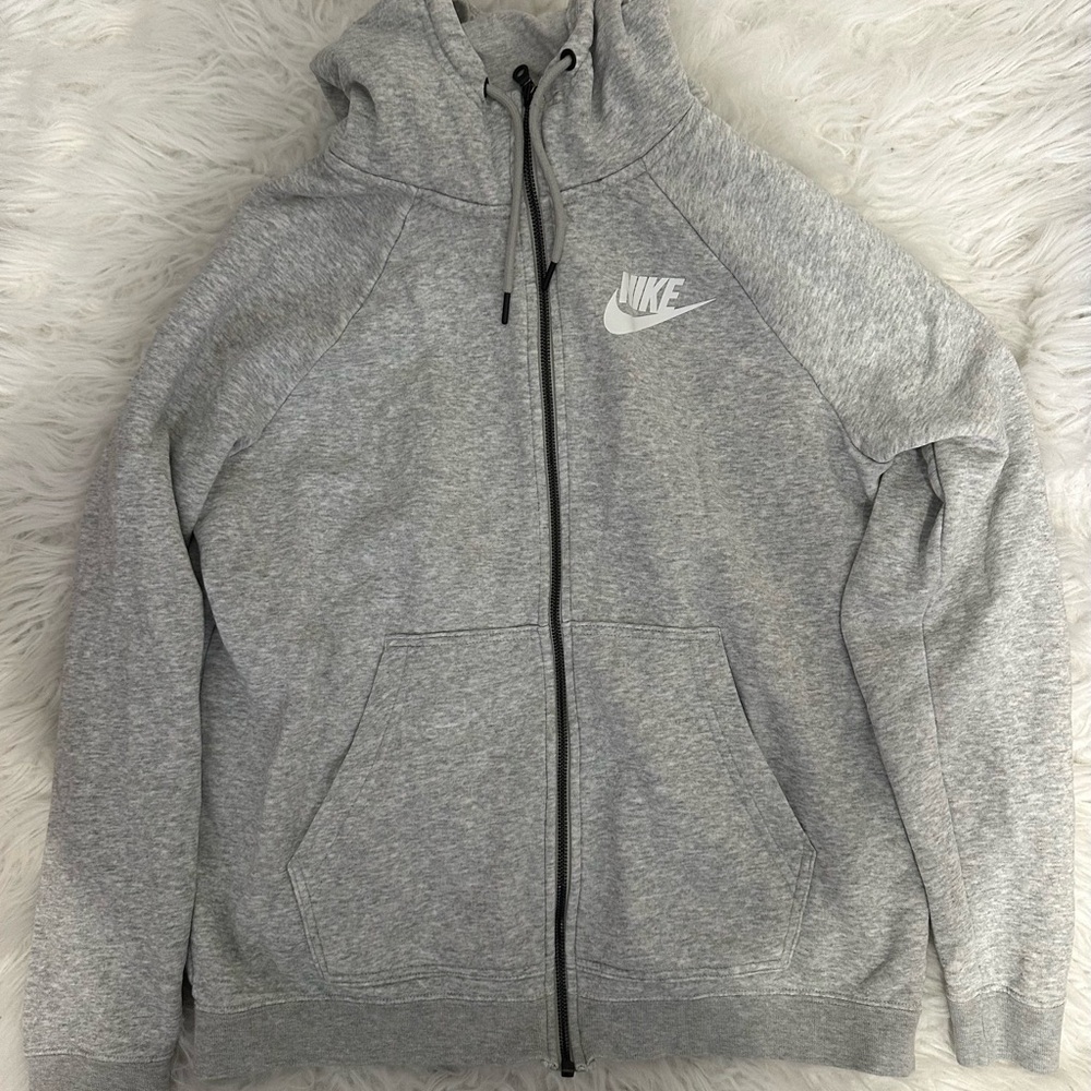 Nike Heather Gray Full-Zip Hoodie